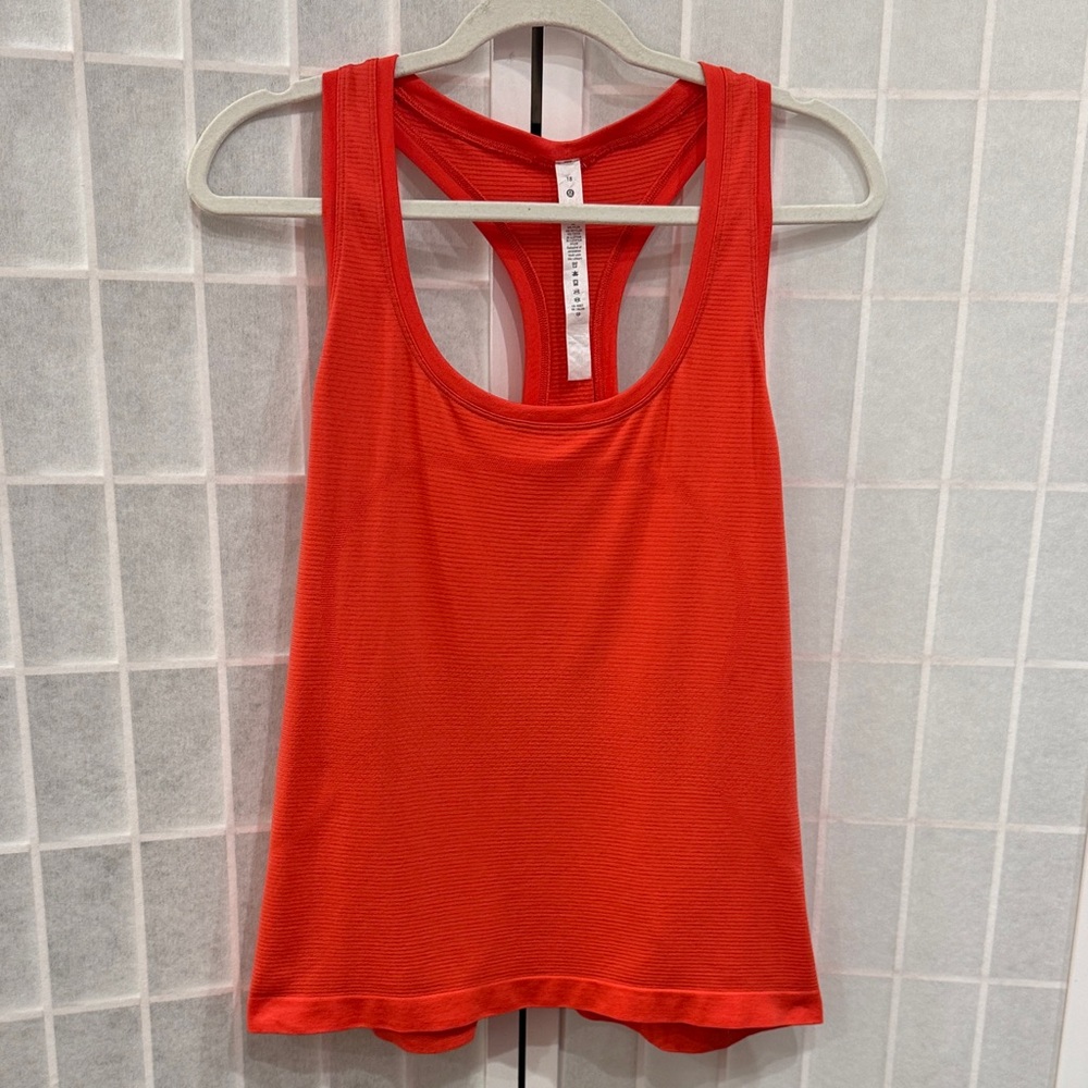Lululemon Swiftly Tech Racerback Tank Size 18 Coral/Orange